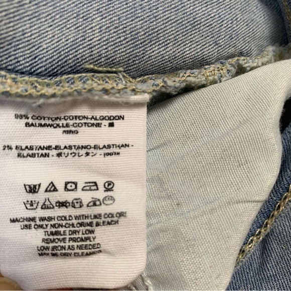 Free People sz 27 Boho Great Heights Frayed Skinny High Rise Crop Jeans - Picture 7 of 8